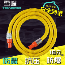 Xuefeng household gas pipe natural gas liquefied gas pipe water heater gas stove connection metal hose anti-rat bite