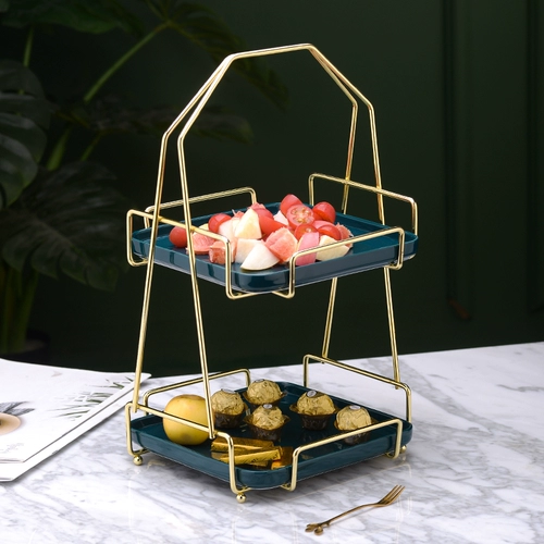 Nordic Light Luxury Dual -Layer Fruit Platen