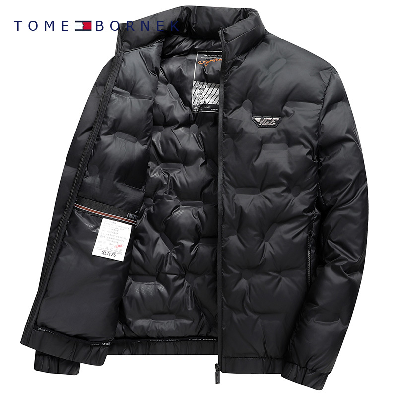 Tommy Shekelly 2023 New Winter Thickened Men's down Jacket Warm Cotton Coat Cold-Resistant Cotton-Padded Jacket Stand Collar Cotton Clothing Tommy Shekelly 2023 New Winter Thickened Men's down Jacket Warm Cotton Coat Cold-Resistant Cotton-Padded Jacket Stand Collar Cotton Clothing