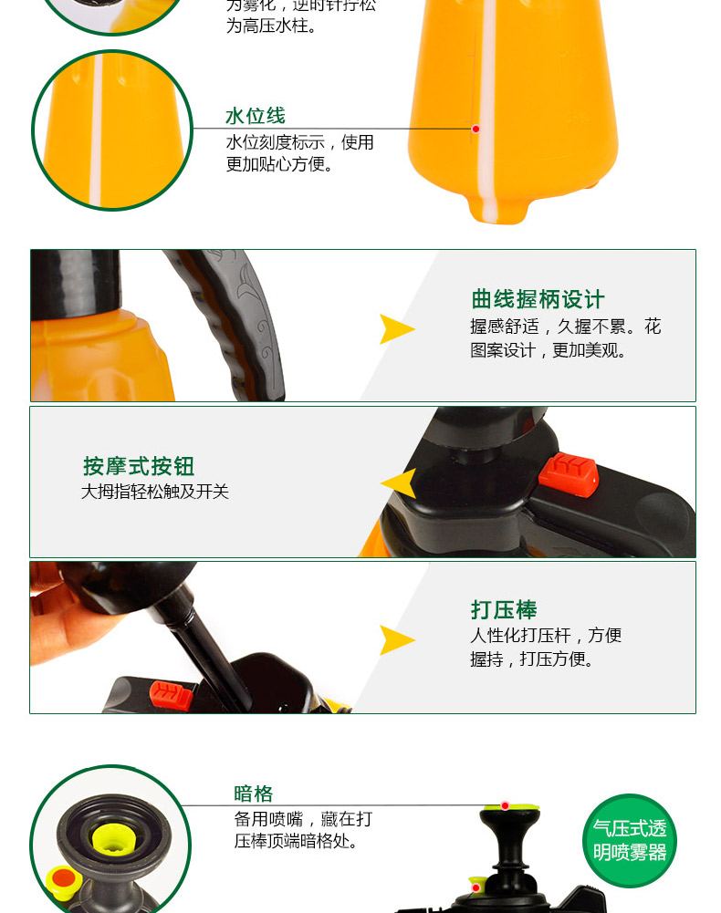 家庭用消毒スプレースプレーポット大容量花やり注射洗車スプレーポット手押しプラスチック小型スプレー,タオバオ代行-チャイナトレーディング