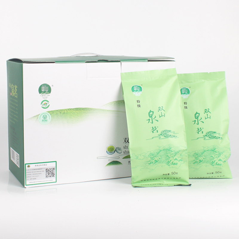 2026 New Tea Shuangshan Spring Tea Shangnan Maojian Pre-Qingming Maojian Roasted Green Tea 50g*2 Bags Packaged Ration Tea