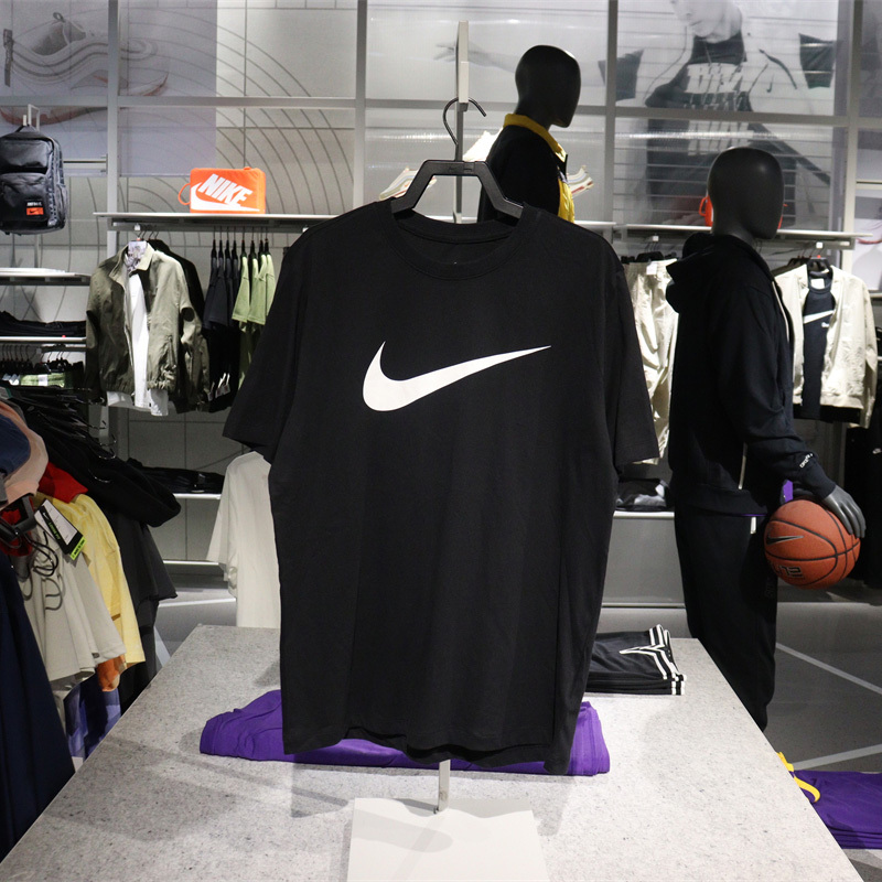 [Special Offer] Nike Men's Big Swoosht Large Hook Round Neck Short-Sleeved T-Shirt Dc5095