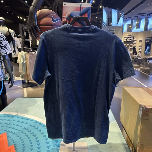 Nike, мультяшная футболка с коротким рукавом для отдыха с круглым воротником