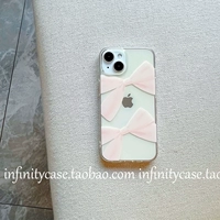 Apple, розовый совместимый iPhone 12/13/14 с бантиком, чехол для телефона, iphone, 14promax