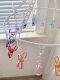 Rainbow clothes drying rack dormitory colorful multi-clip stainless steel windproof home drying clothes socks underwear rack