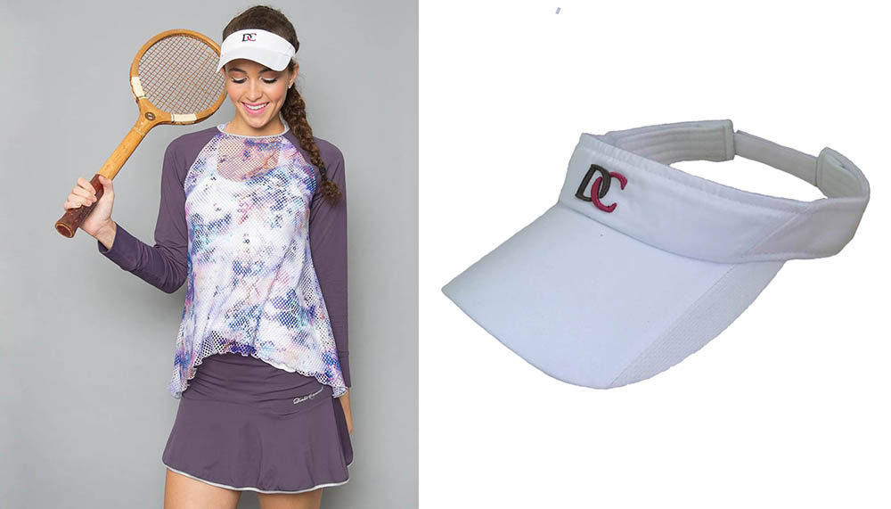 Sea Taw Denise Cronwall Ladies in white sport sunbeds outdoor training Tennis hat No top