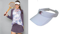 Sea Taw Denise Cronwall Ladies in white sport sunbeds outdoor training Tennis hat No top