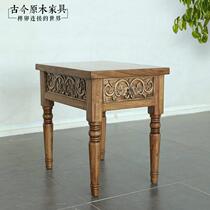 Southeast Asian style furniture side a few ancient and modern log furniture ST218 Thai furniture solid wood sofa corner decoration