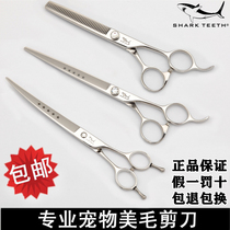  Shark cat dog beautiful hair shearing hair trimming Professional pet grooming scissors straight scissors curved scissors tooth scissors Fish bone scissors