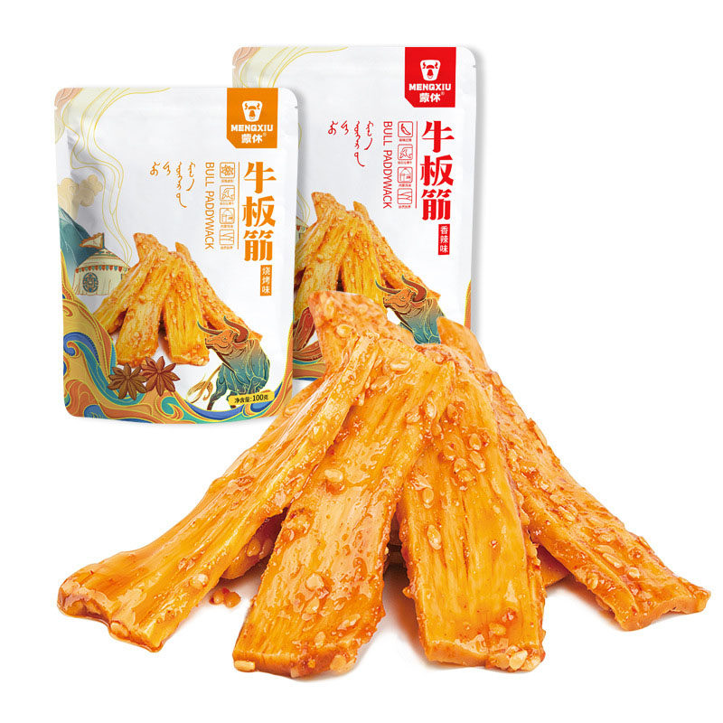 # Mengxiu beef tendon Inner Mongolia snack specialty instant braised cooked beef tendon vacuum packet snack tendon 100g