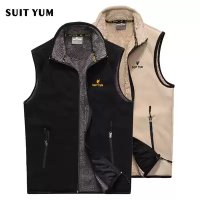 (Day special) autumn and winter New outdoor thick men's fleece warm vest vest casual coat