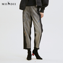 Riddle Bottom Autumn Dress Woman Retro Breaking Hole Casual Turnip Pants Loose jeans Conspicuge Slim Fit Straight pants 227MK6119