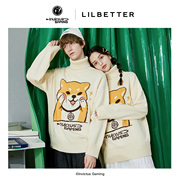 Lilbetterx iG co-branded vài chiếc áo len dệt kim ig chính thức ig dây nhóm áo khoác áo khoác cao cổ.