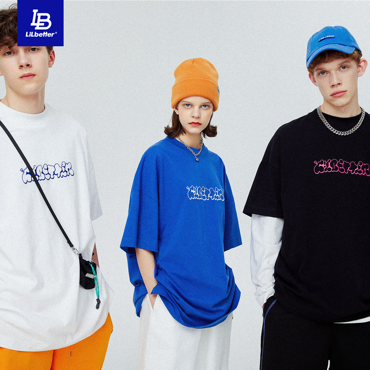 Lilbetter men's short-sleeved trend Korean version T-shirt cotton loose five-quarter sleeve summer round neck half-sleeved men's top