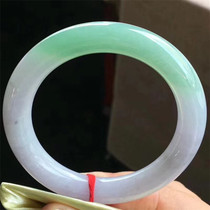 Jian An Emerald 54 8 Natural Old Pit Spring Color Round Strip Jade Bracelet Burmese Jade Ice Waxy Seed Jade Bracelet Bracelet Bracelet