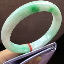 Jian An Jade 58 5 Natural old pit jade white background blue bracelet with fine texture Myanmar Jade jade bracelet
