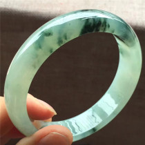 Jian An Jade 61 2 Myanmar A goods old green jade bracelet ice through delicate natural jade bracelet with certificate