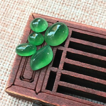 Jian An Jade Myanmar natural A cargo ice seed green one-hand ring face jade can be inlaid with 18K gold necklace ring