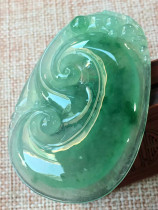 Jian An Jade natural A goods ice seed Green Bottom big Ruyi jade pendant womens all the best Jade