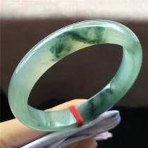 Jane Emerald 58 6 Burma natural ice and flower jade bracelet ice shines the old pit jade jade bracelet