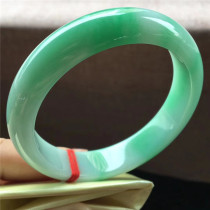 Jian An Jade Myanmar natural A goods fine waxy seed green jade bracelet old type delicate water Jade jade bracelet