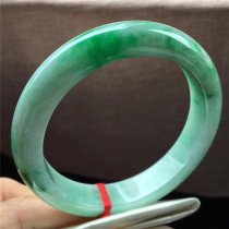 Jian An Jade 58 Myanmar A goods old spicy green jade bracelet Yang Qi ice run womens jade bracelet with certificate