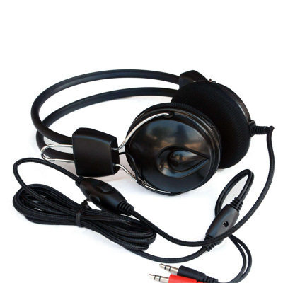 Water drop headphone braided wire with wheat headset PC headset computer in stock internet cafe gift headset black factory