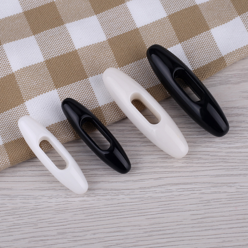 Black Tent Olive Buckle White Mosquito Net Button Single Hole Webbing Horn Button Accessories Accessories
