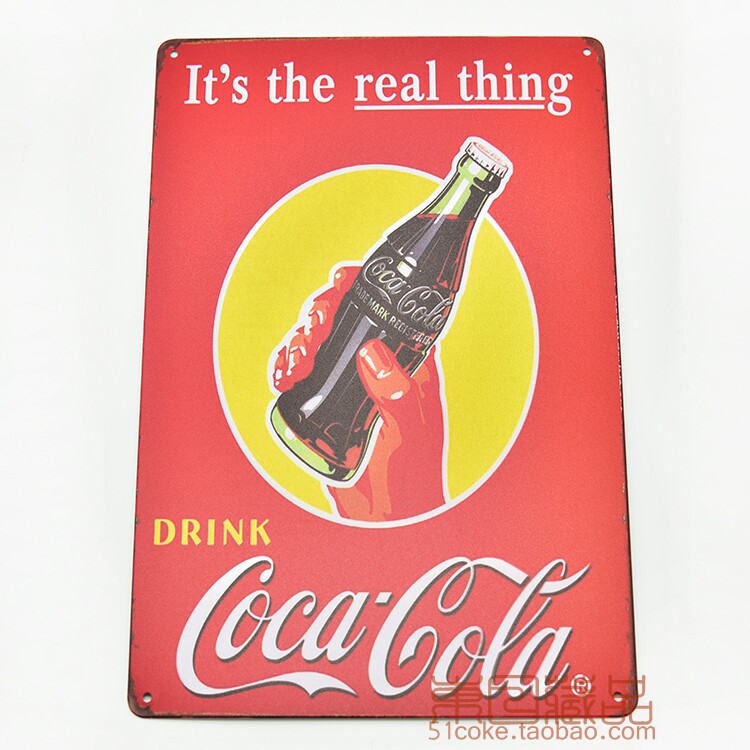 Plus size Coca-Cola retro classic poster metal painting decorative painting propaganda poster can be fixed (707)