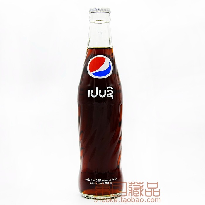 Laos Pepsi Laos Pepsi 280ml local feature text bottle glass bottle recycling bottle