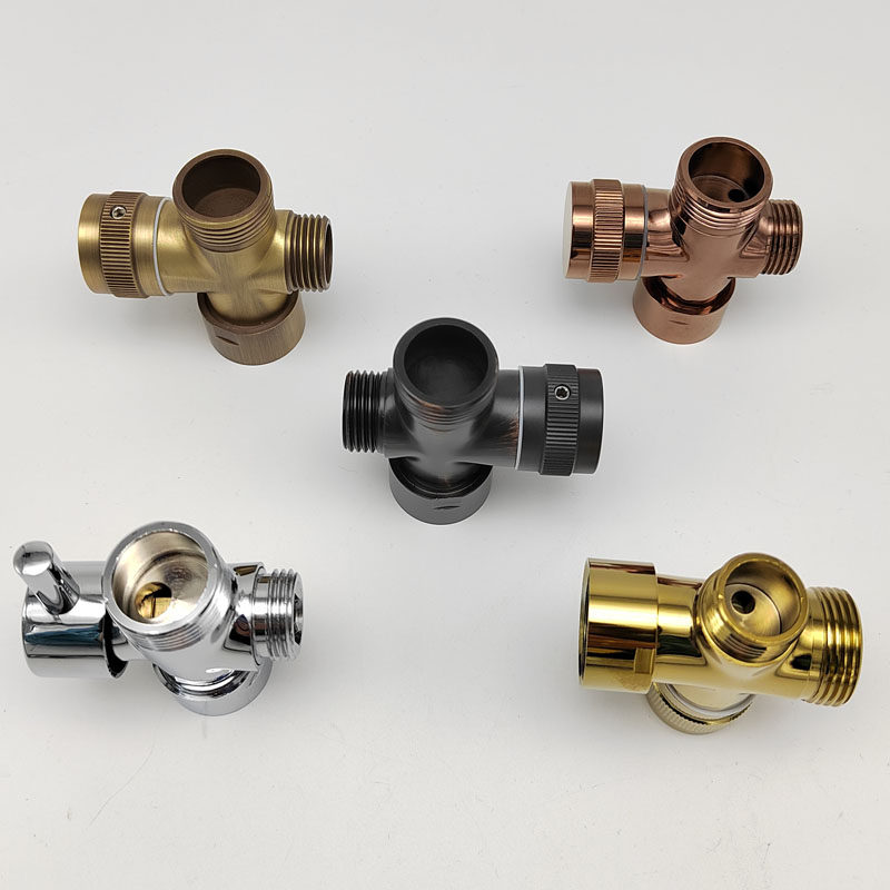 SHOWER WATER DISTRIBUTOR FULL COPPER QUICK OPEN SHOWER TEE-IN-TWO OUT WATER SPLITTING VALVES 4 POINTS 6 SUB-CONVERTER ACCESSORIES JOINT