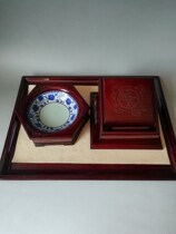 Real Beats Weifang Featured Gift Red Wood Insert Silver Wire Lacquered Ware Smoke Automatic Smoke-Free Creative Pendulum Traditional Handicraft