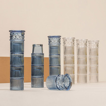 Spain imports DOIY creative retro Roman column glass transparent water cup suit home gift cup