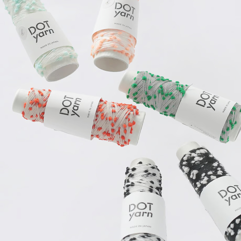 Dot Yarn Imported from Japan, Yokota Daruma, Yoko Noguchi, Wiring Hand-Knitted Dotted Yarn