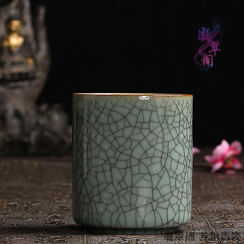 Longquan Celadon conference teacup water cup Ceramic large mouthwash cup Milk beer cup Ceramic gift household