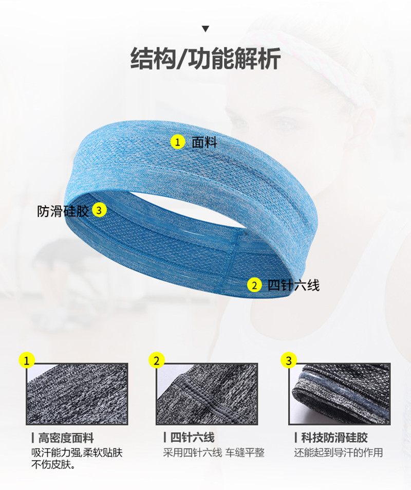 Đàn ông và phụ nữ nhanh chóng làm khô thể thao headband headband vòng tóc chạy yoga tập thể dục non-slip mồ hôi-thấm tóc ban nhạc bóng rổ tennis tóc ban nhạc quan ao yoga