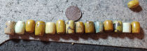 Pines non peluches Original Mine Pine Stone Green Pine Stone Barrel Bead pearl 13-15MM g15 -28