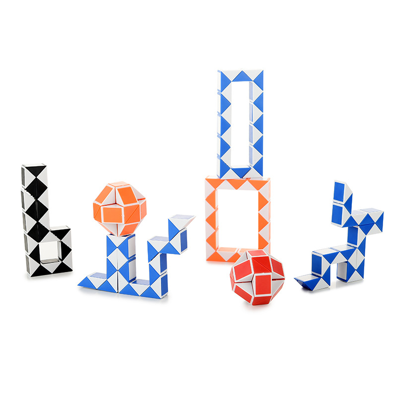 Cross-border Creative Puzzle 24 Segments Variety Magic Ruler Children's Intellectual Folding and Deformation Rubik's Cube Manufactor Direct Sales