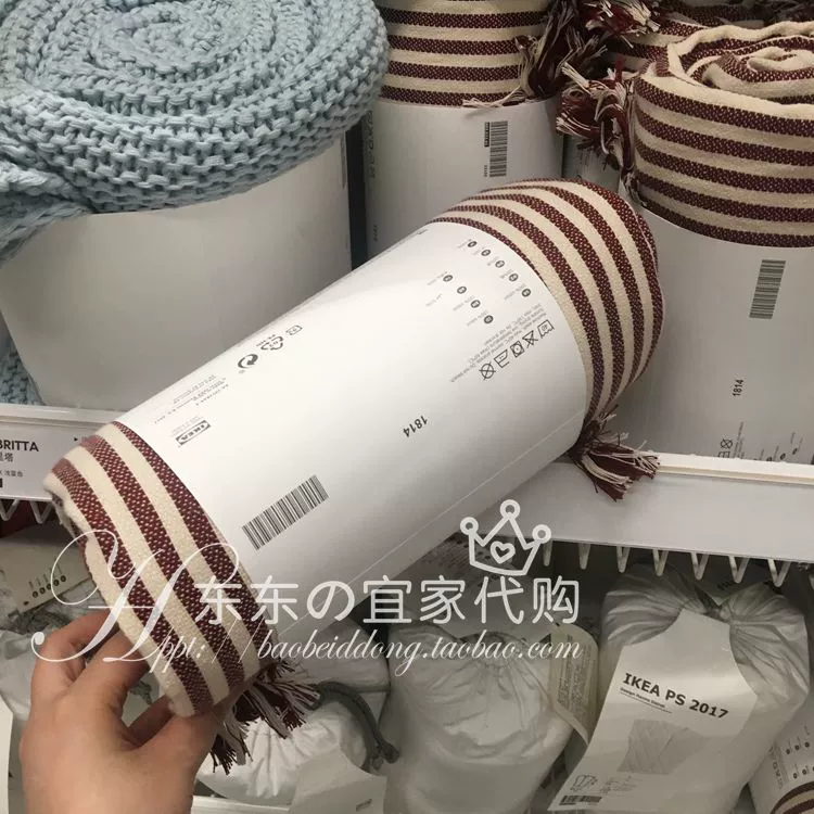 IKEA trong nước mua IKEA Tuvaliya giải trí chăn điều hòa chăn sofa chăn dải dải - Ném / Chăn chăn lông cáo