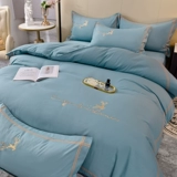 Хлопковый нескользящий комплект для принцессы, простыня, пододеяльник, 4 предмета, городской стиль, легкий роскошный стиль