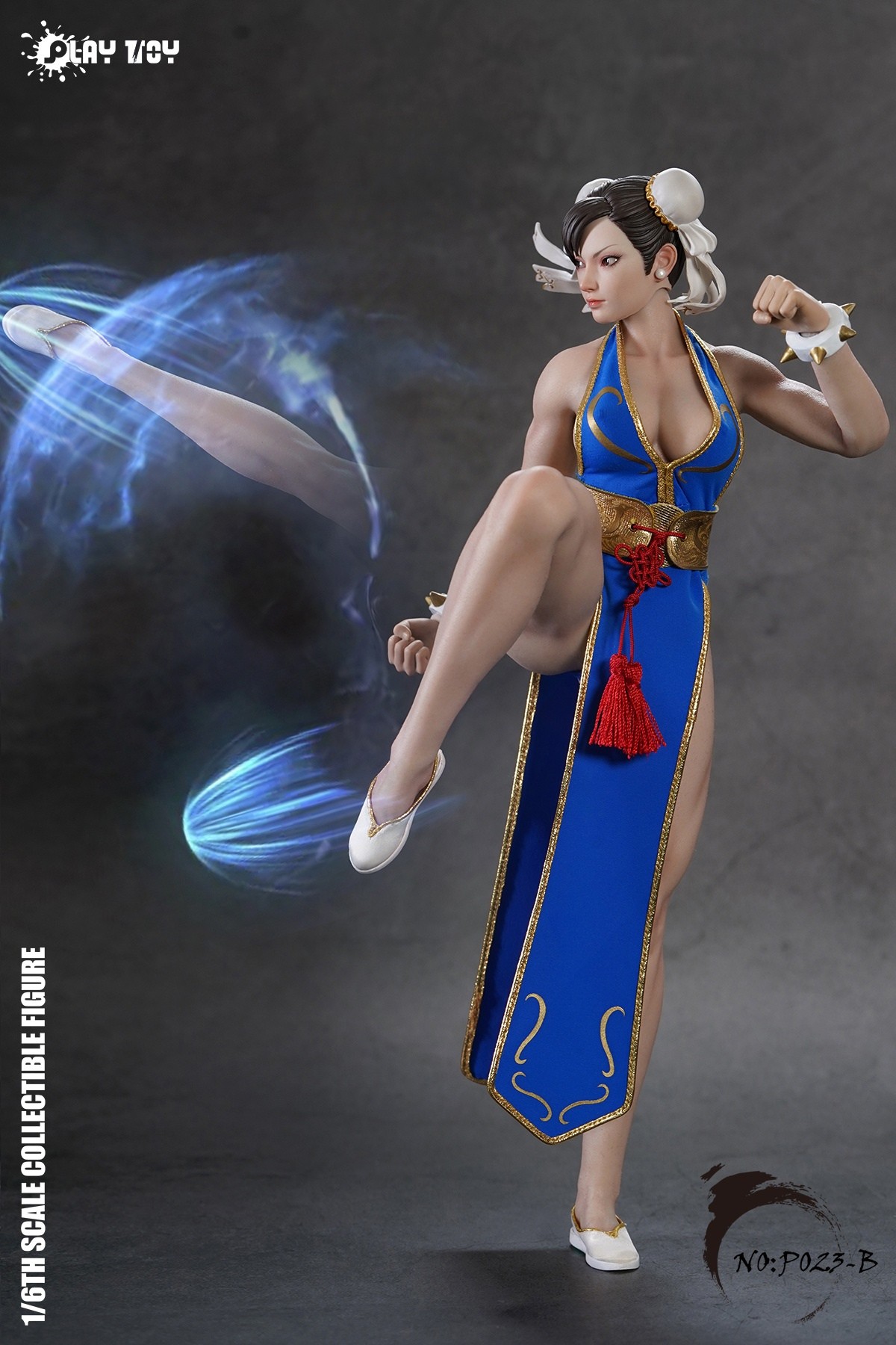 PLAY TOY春丽2.0兵人1/6可动关节格斗女神街头霸王黑衣蓝衣现货-Taobao