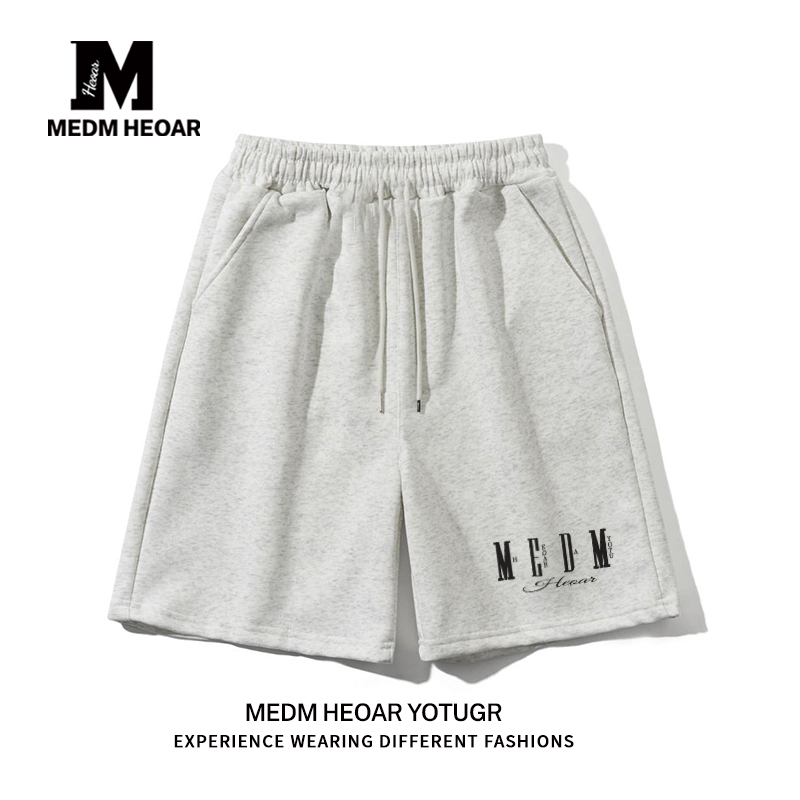 Medm Heoar Sports Shorts American High Street Style Summer Loose Five-Point Shorts Casual National Trend Brand Sweatpants Sports Pants