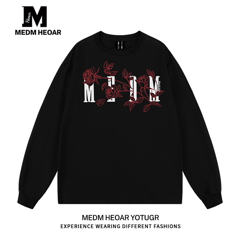 Medmhhut【Same Style as Hou Minghao】American-Style Long-Sleeved T-Shirt with a Spring and Autumn Base Layer Underneath【All Three Tags Are Complete】