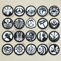 SCP mobile contingent Nine-Tailed Fox Red Right Hand drop hammer and other bright reflective Velcro badge backpack sticker