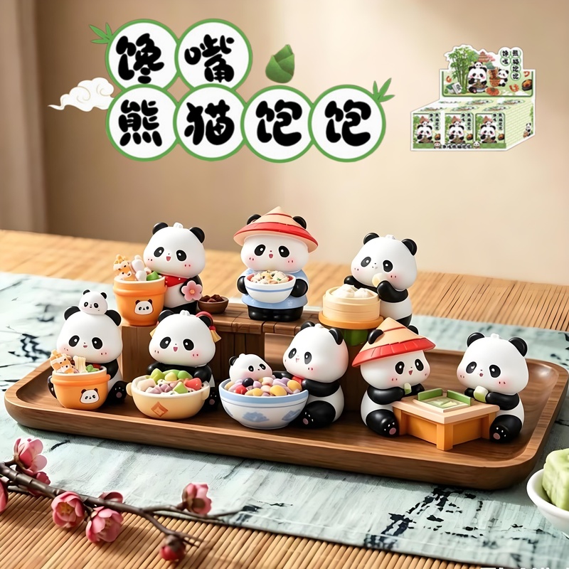 Creative New Gluttonous Panda Baby Blind Box Sichuan Cultural Tourism Souvenir Cultural and Creative Trendy Toy Figurine Giant Panda Ornament Creative New Gluttonous Panda Baby Blind Box Sichuan Cultural Tourism Souvenir Cultural and Creative Trendy Toy Figurine Giant Panda Ornament