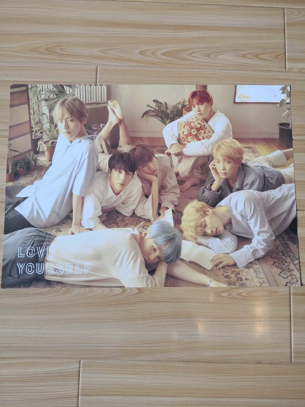 Официальный постер с подписями BTS, подлинный постер с подписью BTS, официальный подлинный постер с подписью