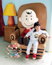 * Japan's big-name ice cream soft * kids * soft Snoopy long sleeve pants home baby set
