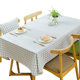 ຜ້າຝ້າຍ imitation ແລະ linen fabric pvc plaid tablecloth waterproof, oil-proof, anti-scalding, non-wash tablecloth, coffee tablecloth, internet celebrity ins style