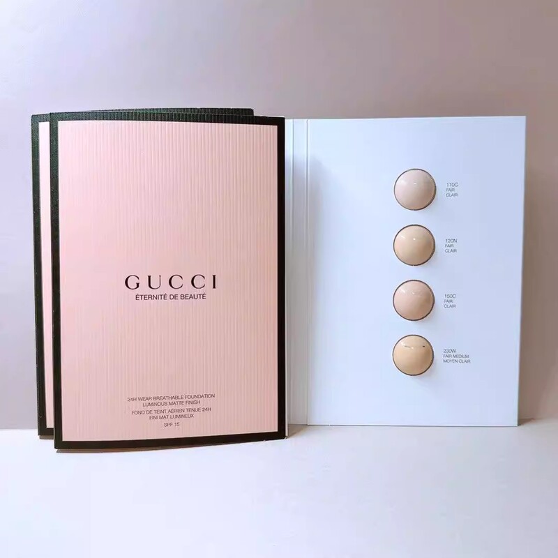 Gucci Soft Mist Long-Lasting Foundation Color Swatches 4 Colors Playful Makeup Foundation Matte Concealer Oil Control
