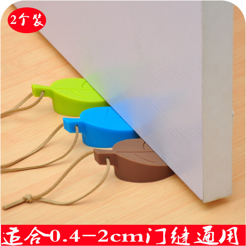 Creative leaf silicone door block windproof door block children baby anti-clip door card three-dimensional can be hung door plug door clip door wedge